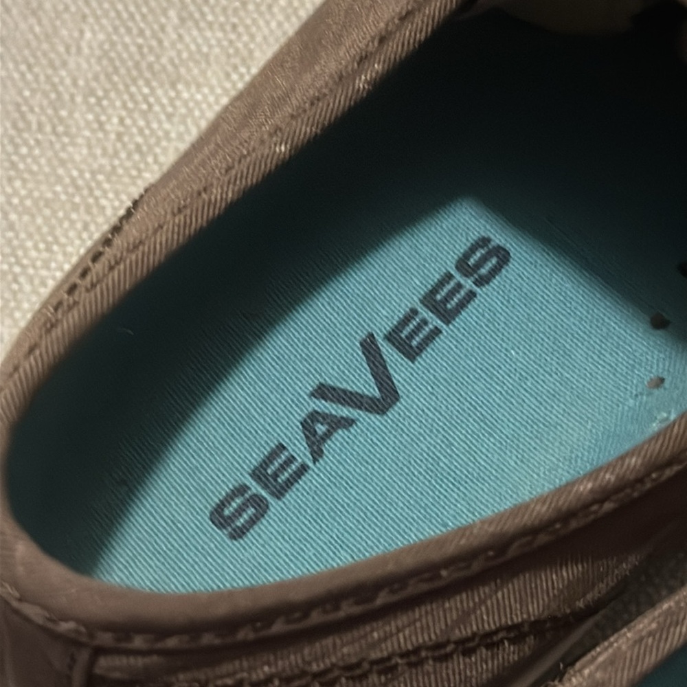 SeaVees Monterey Sneaker-Sz 9-Brown-Velvet Ribbon Style Laces-EUC - Picture 8 of 14